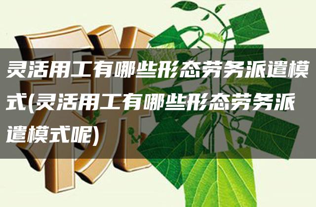 灵活用工有哪些形态劳务派遣模式(灵活用工有哪些形态劳务派遣模式呢)