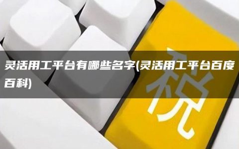 灵活用工平台有哪些名字(灵活用工平台百度百科)