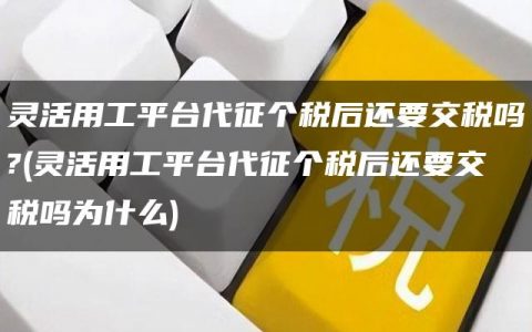 灵活用工平台代征个税后还要交税吗?(灵活用工平台代征个税后还要交税吗为什么)