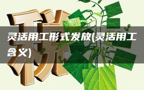 灵活用工形式发放(灵活用工含义)