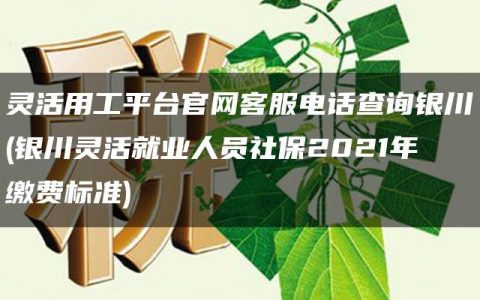 灵活用工平台官网客服电话查询银川(银川灵活就业人员社保2021年缴费标准)