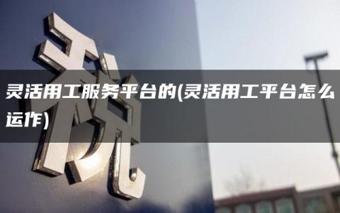 灵活用工服务平台的(灵活用工平台怎么运作)