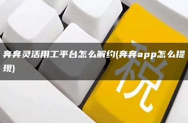 奔奔灵活用工平台怎么解约(奔奔app怎么提现)