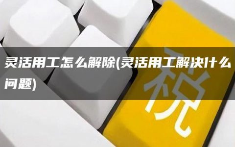 灵活用工怎么解除(灵活用工解决什么问题)