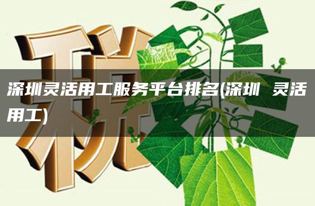 深圳灵活用工服务平台排名(深圳 灵活用工)