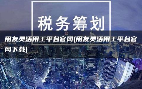 用友灵活用工平台官网(用友灵活用工平台官网下载)