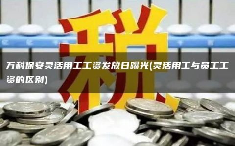 万科保安灵活用工工资发放日曝光(灵活用工与员工工资的区别)