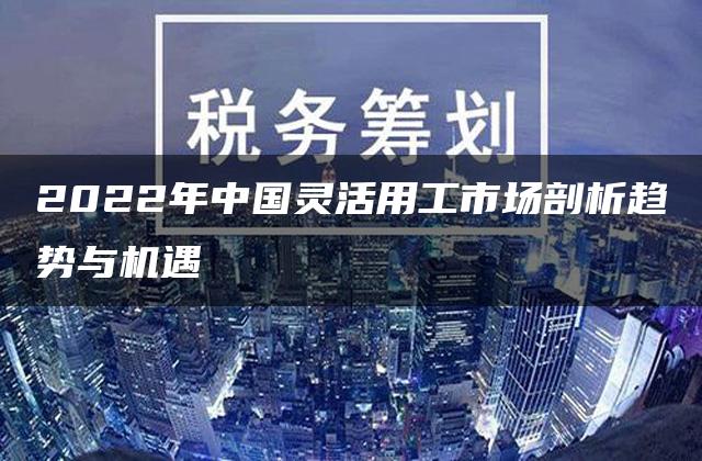 2022年中国灵活用工市场剖析趋势与机遇