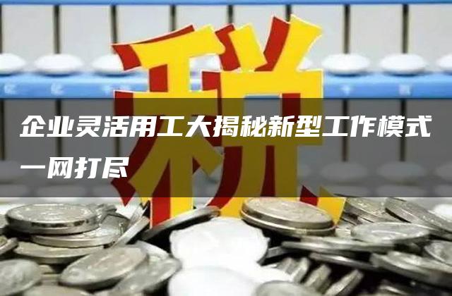 企业灵活用工大揭秘新型工作模式一网打尽