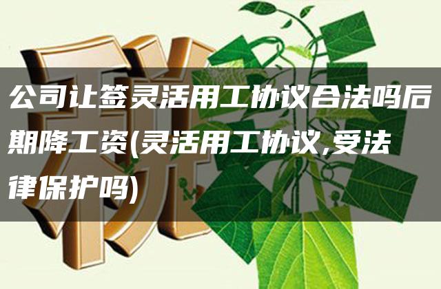 公司让签灵活用工协议合法吗后期降工资(灵活用工协议,受法律保护吗)