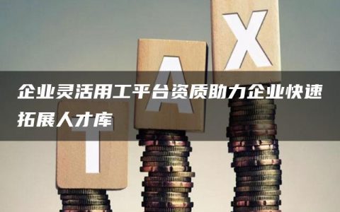 企业灵活用工平台资质助力企业快速拓展人才库