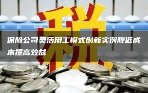 保险公司灵活用工模式创新实例降低成本提高效益