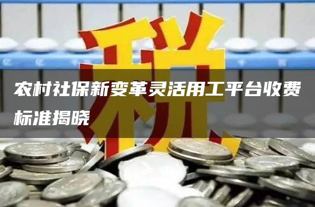 农村社保新变革灵活用工平台收费标准揭晓