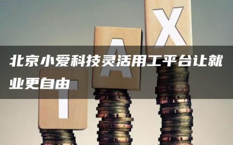 北京小爱科技灵活用工平台让就业更自由