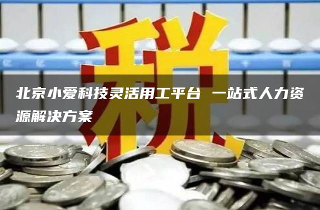 北京小爱科技灵活用工平台 一站式人力资源解决方案