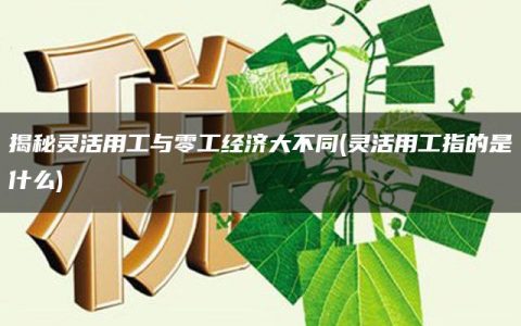 揭秘灵活用工与零工经济大不同(灵活用工指的是什么)