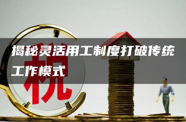 揭秘灵活用工制度打破传统工作模式