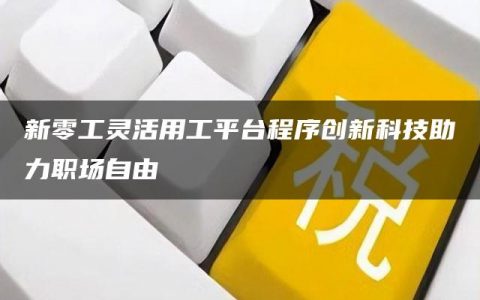 新零工灵活用工平台程序创新科技助力职场自由