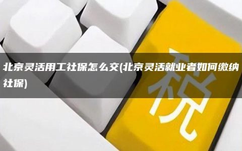 北京灵活用工社保怎么交(北京灵活就业者如何缴纳社保)