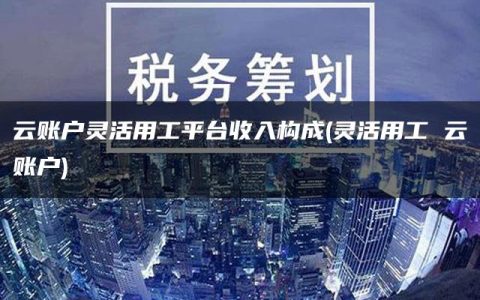 云账户灵活用工平台收入构成(灵活用工 云账户)