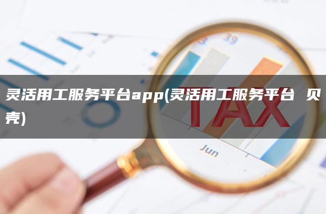 灵活用工服务平台app(灵活用工服务平台 贝壳)