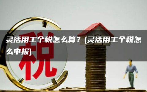 灵活用工个税怎么算？(灵活用工个税怎么申报)