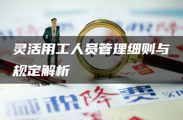 灵活用工人员管理细则与规定解析