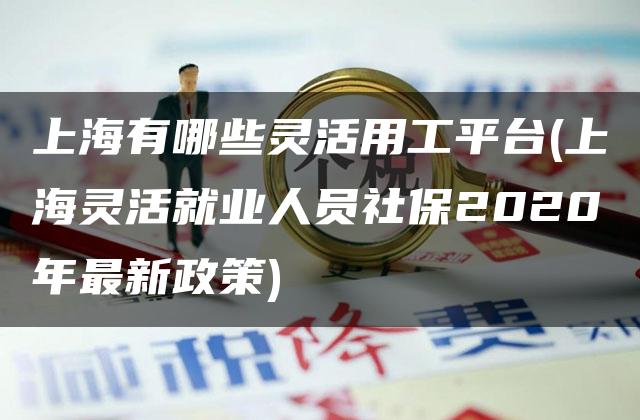 上海有哪些灵活用工平台(上海灵活就业人员社保2020年最新政策)