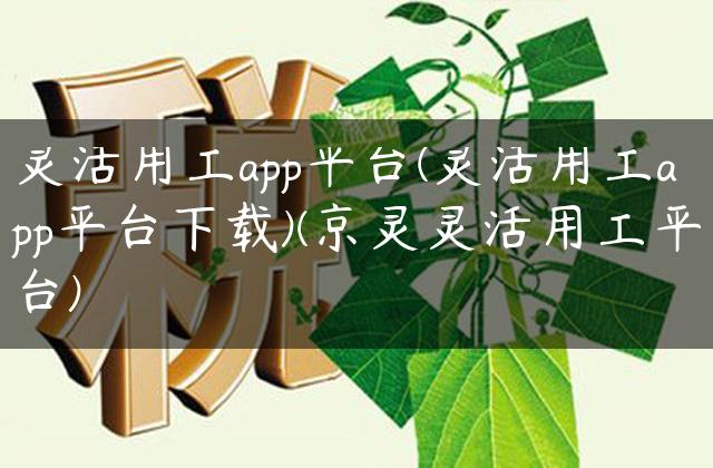 灵活用工app平台(灵活用工app平台下载)(京灵灵活用工平台)