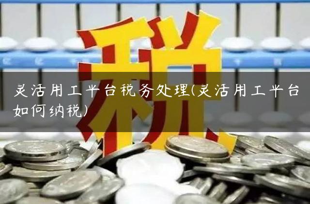 灵活用工平台税务处理(灵活用工平台如何纳税)