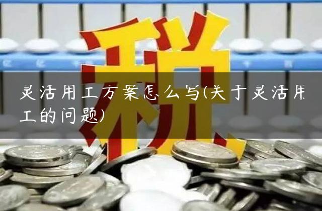 灵活用工方案怎么写(关于灵活用工的问题)