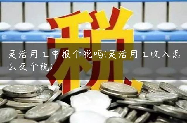 灵活用工申报个税吗(灵活用工收入怎么交个税)