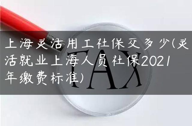 上海灵活用工社保交多少(灵活就业上海人员社保2021年缴费标准)