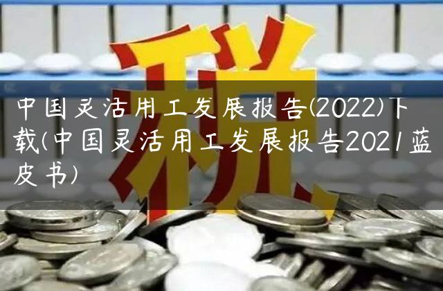 中国灵活用工发展报告(2022)下载(中国灵活用工发展报告2021蓝皮书)